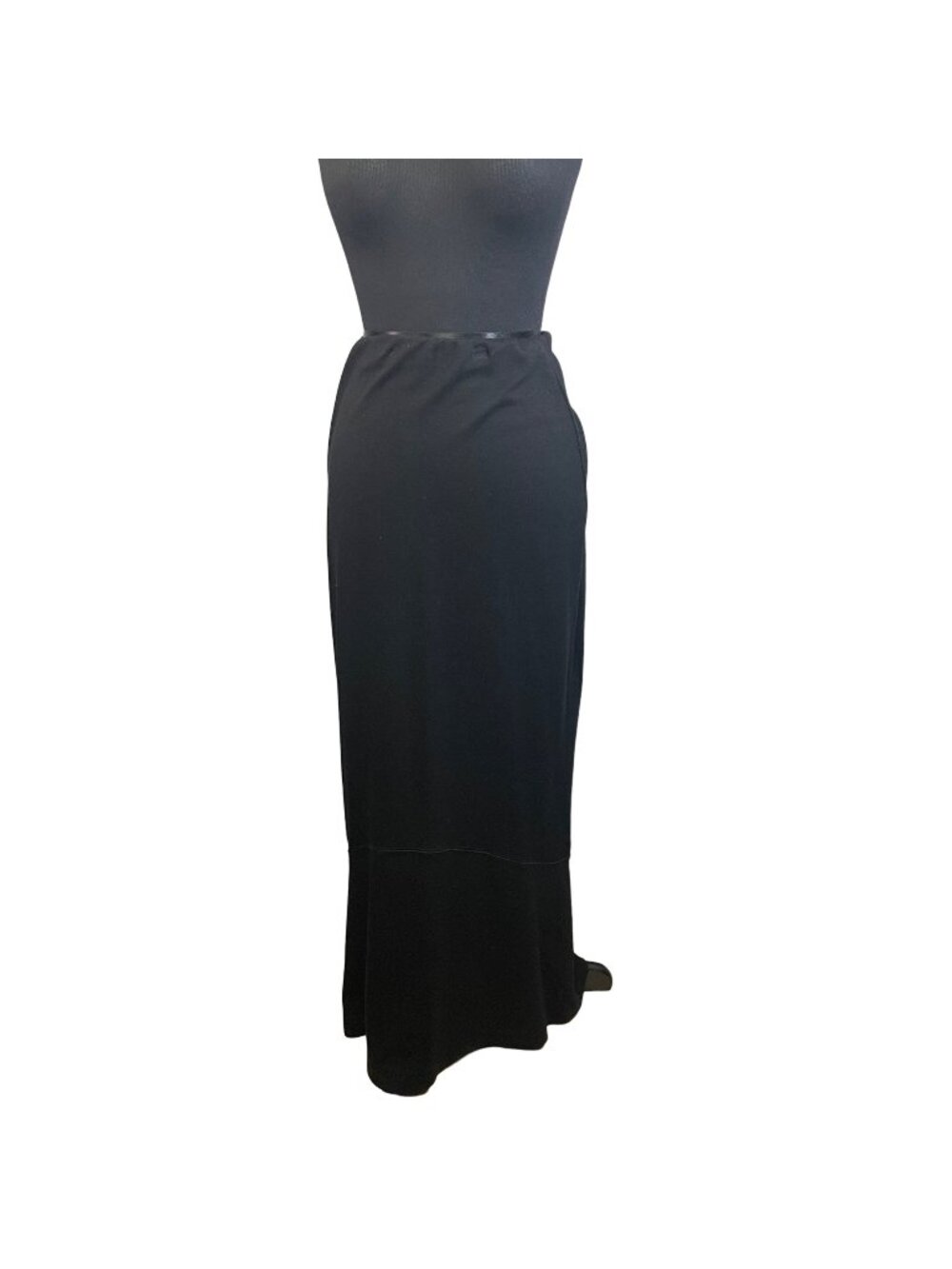 Two Star Dog Black Maxi Skirt Lyocell Nylon Spandex Blend XS USA Made